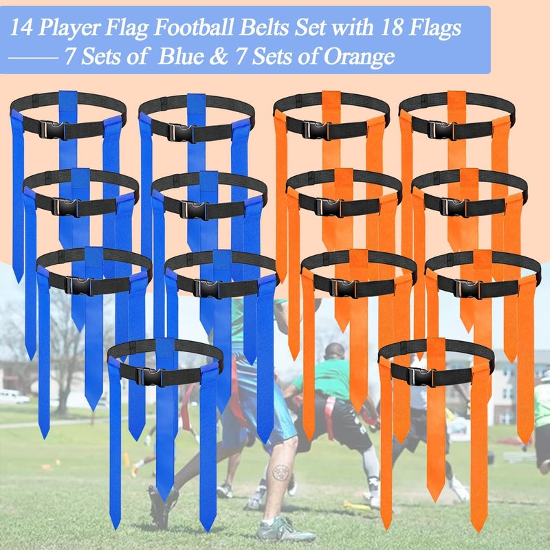 Niantime Flag Football Belts, 6/14 Players Game Kit with flags for Youth and Adults Indoor & Outdoor Training Equipment - Image 3